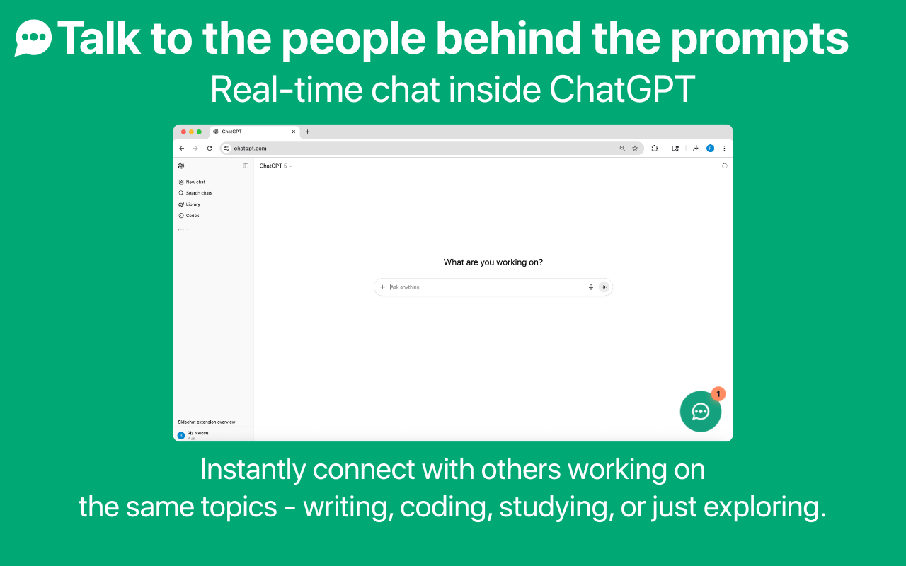 Chrome Web Store page for Sidechat
