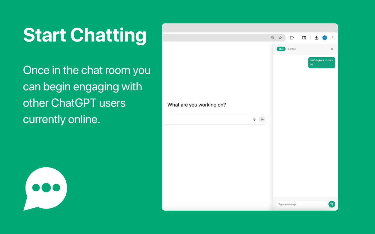 The green Sidechat bubble in the corner of the screen